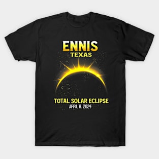 Ennis Texas Eclipse 2024 Total Solar Eclipse T-Shirt